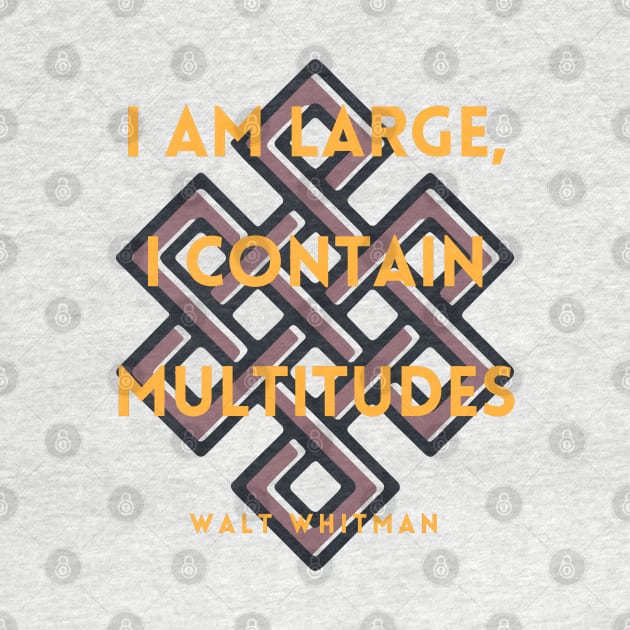 Walt Whitman quote: I am large, I contain multitudes by artbleed